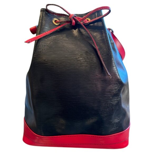 Authentic Vintage Louis Vuitton Epi Bicolor Noé GM | Black & Red - Picture 2 of 7
